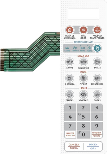 Teclado De Membrana  Microondas  Electrolux Mto30