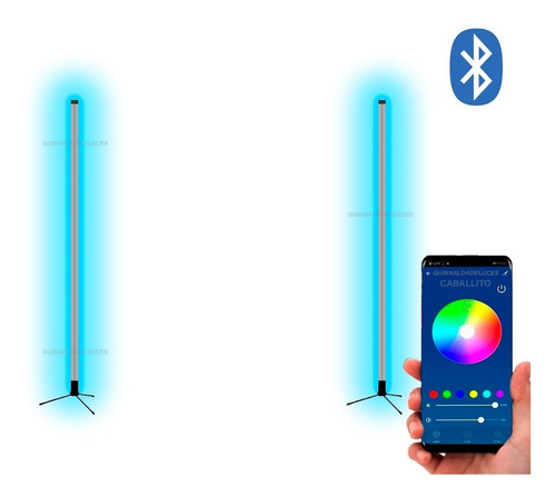 Lampara Led Ambientacion Esquinero Rgb Bluetooth Control App