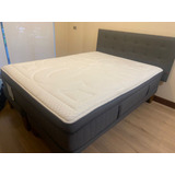 Cama Cic Europea 2 Plazas Super Premium + Respaldo Éufrates