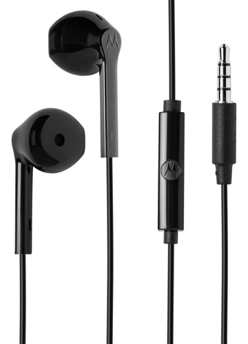 Fone De Ouvido P2 In-ear Motorola Sh38 Com Fio Preto