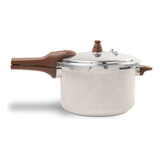 Panela Pressão Indução 6,8l Ceramic Vanilla Brinox 4952/103