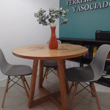 Mesa En Paraíso 100% Macizo En 130cm De Diámetro