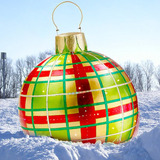 Bola Inflable De Decoración De Navidad Verde Gigante Al Aire