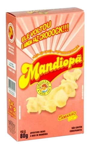 Salgadinho Mandiopã Sabor Camarão 80g Cada