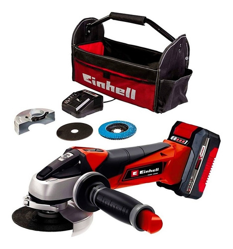 Esmeril Angular Inalámbrico Einhell Power X-change Te-ag 18/115 Li 4431110 De 50 hz/60 hz Rojo 200 V - 250 V + Accesorio