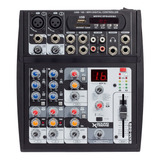 Consola De Sonido 6 Canales Soundxtreme Sxm526 Usb Efectos 