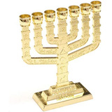 Anandashop Gold Jerusalem Candelabro Soporte Decorativo Juda