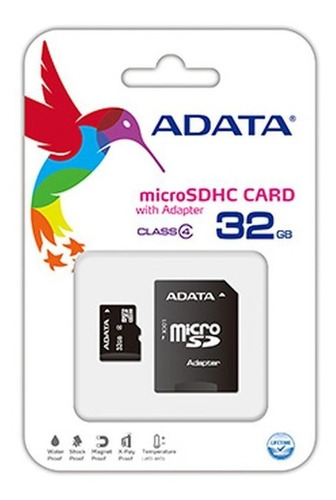 Tarjeta Memoria Microsd Adata 32gb Ausdh32gcl4-ra1 Adaptador
