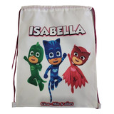 8 Mochilas Infantiles Souvenir,tela Personalizada 20x30 Cm