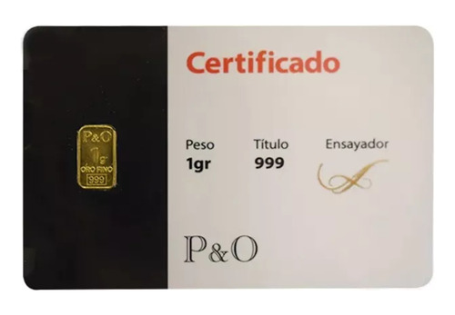 Lingote De Oro 1gr 24k Certificado 