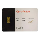 Lingote De Oro 1gr 24k Certificado 