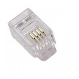 Plug Conector Rj11 4x4/4p4 Monofone Pacote 100 Peças 