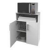 Mueble Porta Microondas 2 Puertas Mesa Auxiliar Axm060 