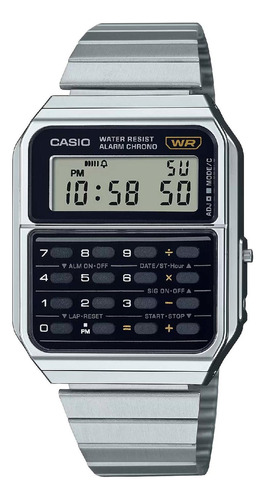 Reloj Casio Calculadora Acero Vintage Ca-500we-1 Casiocentro