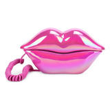 Telefono De Labios De Moda, Galvanoplastia Rojo Rosa, Retro,