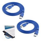 2x Cabo Usb 3.0 Macho Rápido Hd Externo Notebook Impressoras