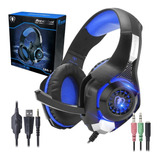 Audifonos Diadema Gamer Gm-1 Led Ps4 Xbox One S, X Pc Laptop Color Azul