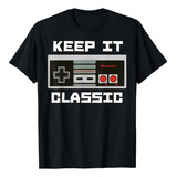 Camiseta Gráfica Controlador Nintendo Nes Keep It Classic
