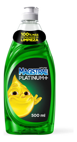 Detergente Magistral Platinum Plus Limon Verde 500ml