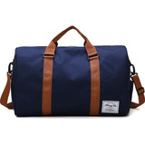 Maleta De Viaje Bolsa Mochila Fitness Bag Color Azul Marino