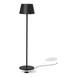 Lampara De Pie Exterior Led Cinni Xxl Negra Recargable Vk