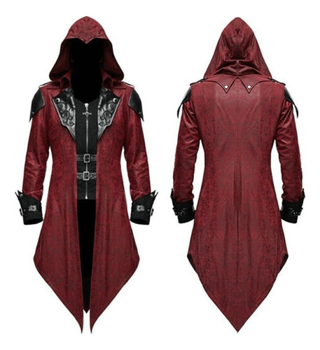 Chaqueta Gótica Con Capucha Steampunk De Assassin's Creed