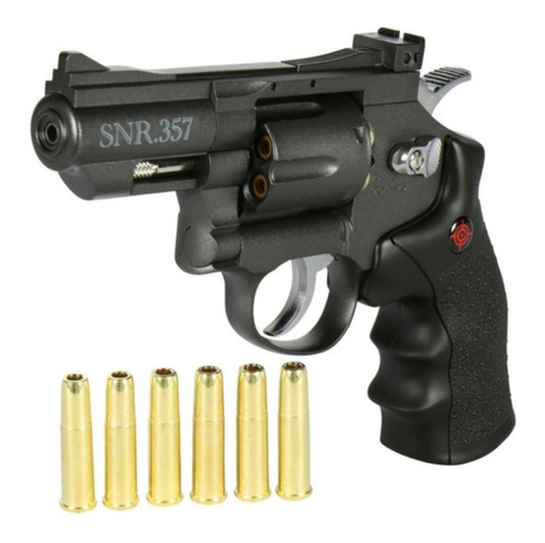  Pistola Snr 357 Co2 Calibre 4.5mm Cartuchos Bbs Postas Xtrc