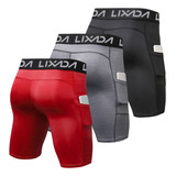 Pantalones Cortos Para Hombre Active Lixada Pack Pocket, Rop