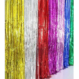 7 Cortina Papel Metalico Y Plástico Lluvia Decoracion Adorno Color Indicar El Color A Eleccion