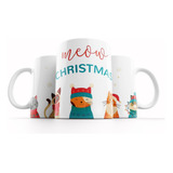 Taza De Café Navidad Gatos - Diseño 356