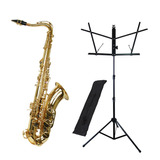 Kit Saxofone Tenor Ts-200 Laqueado + Estante De Partitura S1