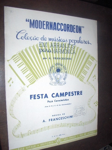 Partitura Acordeon Festa Campestre Franceschini