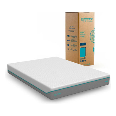 Sognare® Colchón Queen Size Firmeza Media-suave - Línea Base Color Blanco | Meses sin interés