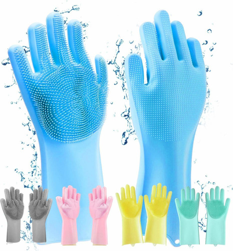 Guantes Limpieza Silicona Para Lavar Vajilla Cocina Soft