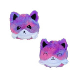 Angry To Happy Gato Fucsia, Juguete De Peluche Reversible