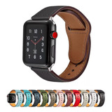 Correa Compatible Con Apple Watch Cuero Pu 42/44mm Colores