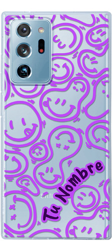 Funda Para Galaxy Para Mujer Happy Faces Con Tu Nombre