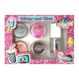 Kit Maquiagem Infantil Glitter And Glue Lançamento Saudável