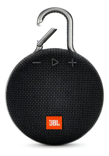 Bocina Jbl Clip 3 Portátil, Muy Práctica, Con Bluetooth, Waterproof, Color Midnight Black