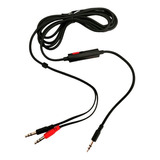 Cable Auxiliar 1 A 2 Con Microfono Diadema 3.5mm Trs