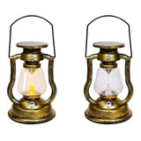 Led Vintage Parpadeante Solar Haning Velas Luz Recargable Re