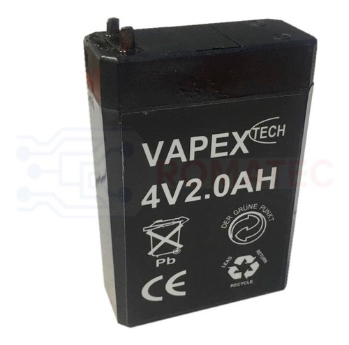 Bateria Gel 4v 2ah Vapex Recargable Alarma Ups Emergencia 