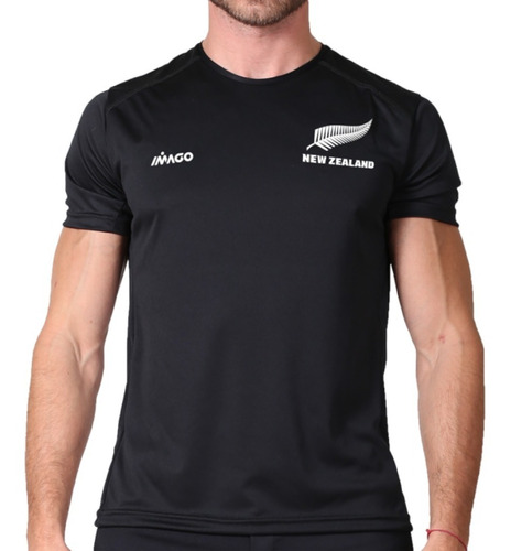 Remera Deportiva Microfibra All Blacks Talles Xs A 3xl Imago