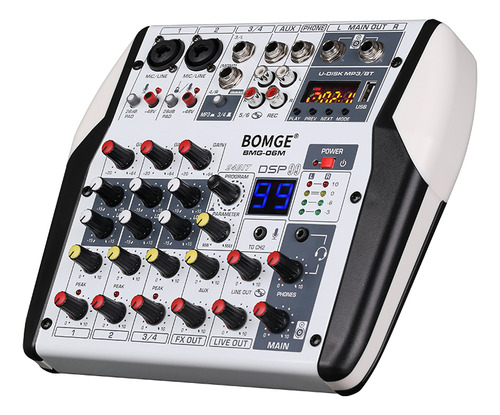 Consola De Sonido Dj Mixer Channel Con Dj Audio 48v Bomge