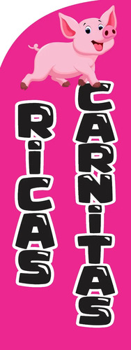 Bandera Publicitaria Carnitas (2metros)