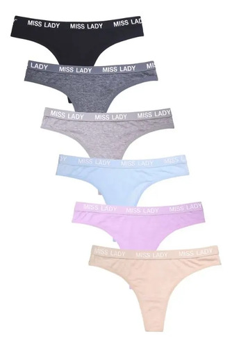 Tanga Algodon Sexy Deportiva Comoda Paquete O Lote 6 Piezas | Meses sin interés