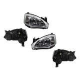 Par De Faros C/liso Corsa 2003-2004-2005-2006-2007-2008 Opt