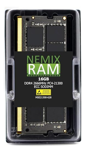 Nemix Ram 16gb Ddr4 2666mhz Pc4-21300 Ecc Sodimm Compatible