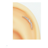Piercing Helix Conch Cluster Cravejado Ouro 18k