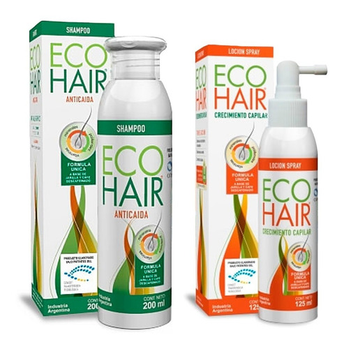 Eco Hair Combo Anticaida Crecimiento Cabello Locion+shampoo